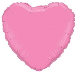 Шар с гелием фольгированный Сердце-Розовый пастель 18″