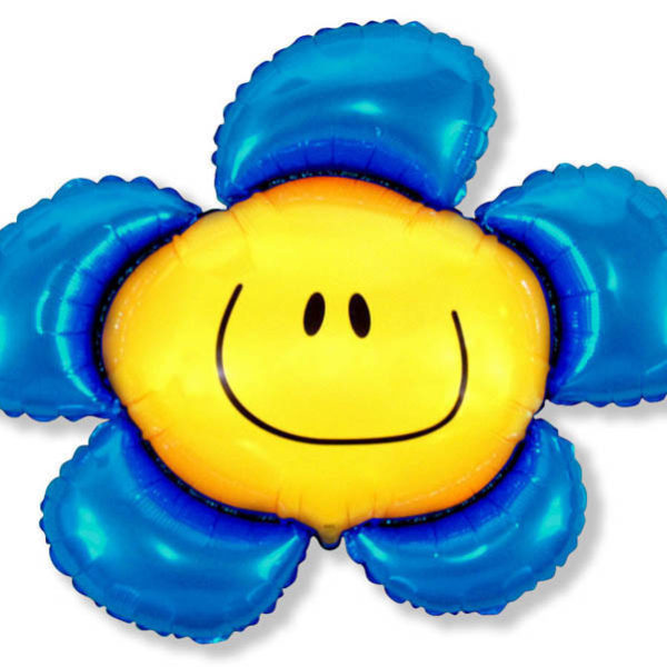 Шар фольгированный с гелием Солнечная-улыбка-Синий