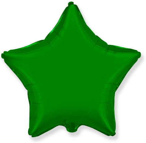Шар с гелием звезда  18″ Зеленый