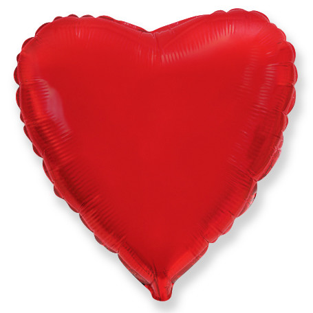 Шар с гелием фольгированный Сердце-Красный 18″