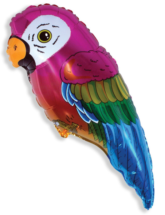Шар с гелием (35»/89 см) Фигура, Супер попугай