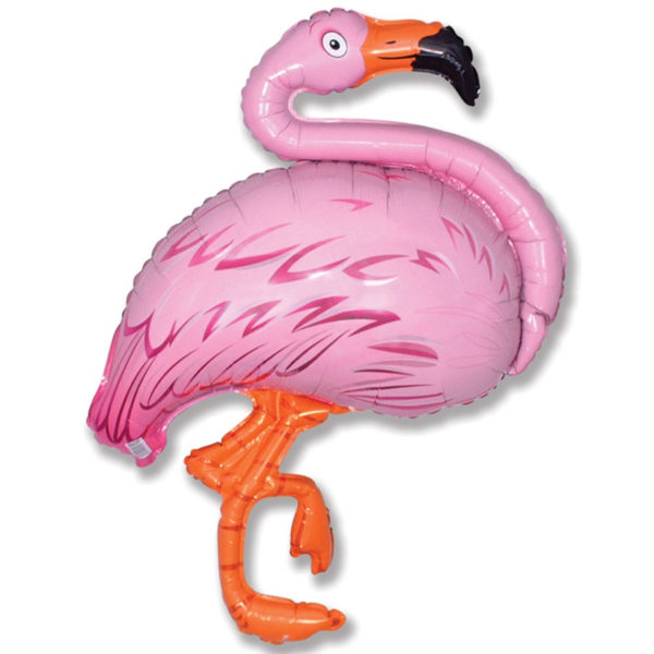 Шар с гелием (51»/130 см) Фигура, Фламинго, Розовый