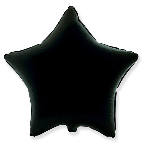 Шар с гелием звезда 18″ BLACK фольгированный