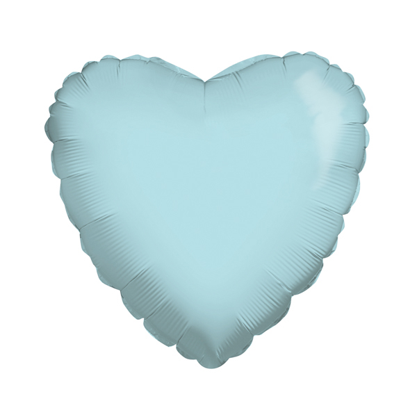Сердце BABY BLUE 18/45см шар фольга с гелием (к)